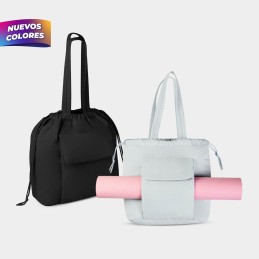 Bolsa deportiva Jooga con compartimento para tapete de yoga personalizada con logotipo en Cancún