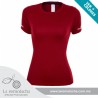 Playera Dryfit cuello redondo para dama Roja