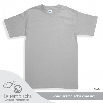 Playera Cuello Redondo Plata